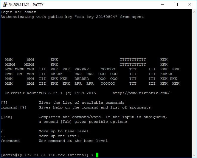 mikrotik routeros update terminal