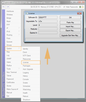 mikrotik license