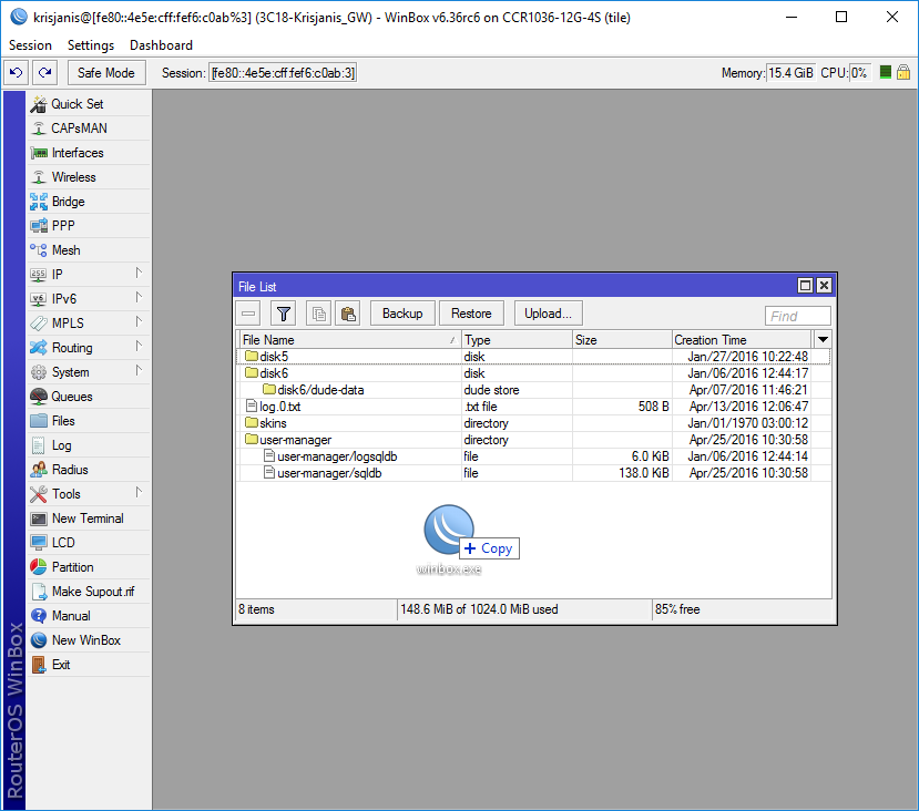 Manual:Winbox - MikroTik Wiki