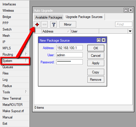 installing dude on mikrotik