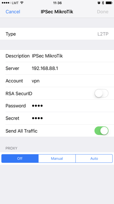 Apple ios mikrotik ipsec настройка vpn